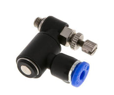 Flow Control Silencer Meter-Out Rotatable 4 mm - M5 Brass/PA 66