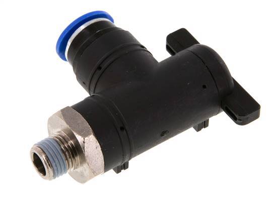 2-Way Elbow Ball Valve 12 mm - R1/4'' Plastic/Brass