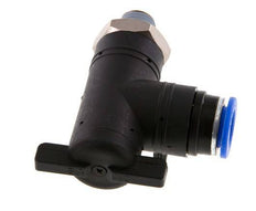 Robinet à bille coudé à 2 voies 12 mm - R1/4'' Plastique/laiton