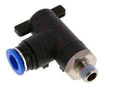 Robinet à bille coudé à 2 voies 12 mm - R1/4'' Plastique/laiton