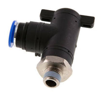 Robinet à bille coudé à 2 voies 12 mm - R1/4'' Plastique/laiton