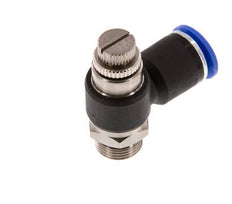 Coude de sortie du compteur du silencieux Flow Control 12 mm - G3/8'' laiton/PA 66