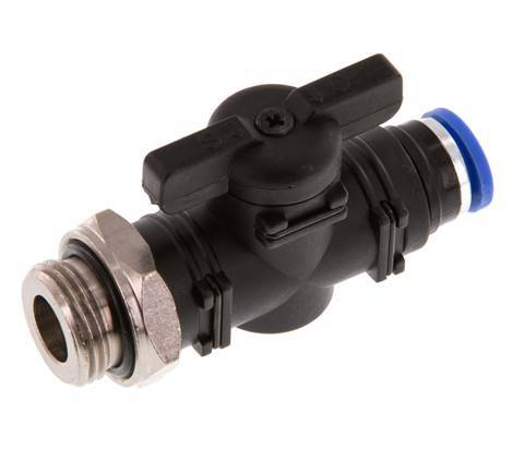 Vanne à boule droite à 2 voies 8 mm - G3/8'' plastique/laiton