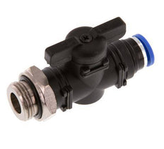 Vanne à boule droite à 2 voies 8 mm - G3/8'' plastique/laiton