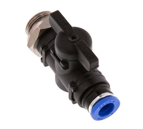 Vanne à boule droite à 2 voies 8 mm - G3/8'' plastique/laiton