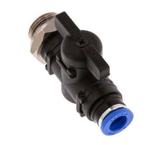 Vanne à boule droite à 2 voies 8 mm - G3/8'' plastique/laiton