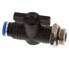 Vanne à boule droite à 2 voies 8 mm - G3/8'' plastique/laiton