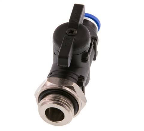 Vanne à boule droite à 2 voies 8 mm - G3/8'' plastique/laiton