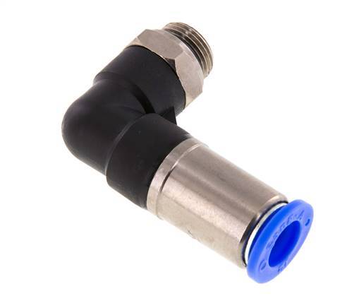 Push-In Fitting 12mm & G3/8'' Male Auto Shut-Off Elbow Brass/PBT 0-10bar (0-145psi)