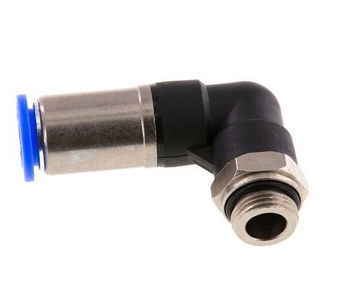 Raccord à Enfoncer 12mm & G3/8'' Mâle Coude Autobloquant en Laiton/PBT 0-10bar (0-145psi)