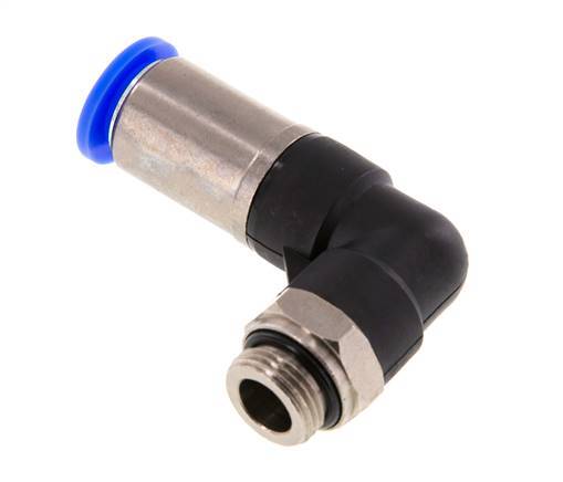 Push-In Fitting 12mm & G3/8'' Male Auto Shut-Off Elbow Brass/PBT 0-10bar (0-145psi)