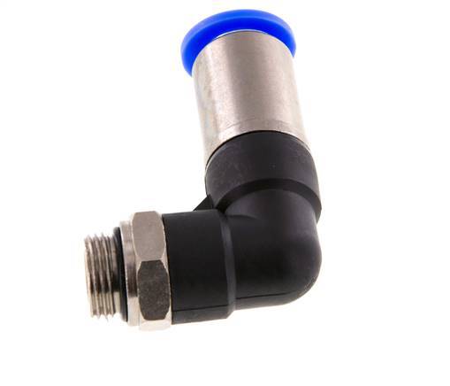 Raccord à Enfoncer 12mm & G3/8'' Mâle Coude Autobloquant en Laiton/PBT 0-10bar (0-145psi)
