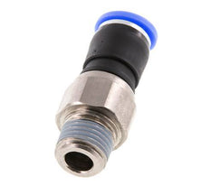 8mm & R1/4'' Joint articulé Filetages mâles à enfoncer Laiton nickelé/PBT NBR Rotatif