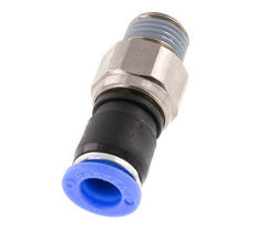 8mm & R1/4'' Joint articulé Filetages mâles à enfoncer Laiton nickelé/PBT NBR Rotatif
