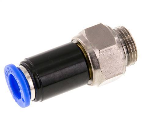 10mm & G3/8'' Joint Tournant Filetages mâles Push-In Laiton Nickele/PBT NBR Rotatif