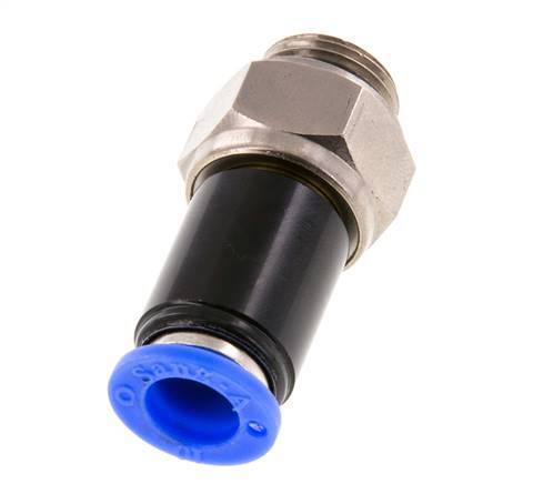 10mm & G3/8'' Joint Tournant Filetages mâles Push-In Laiton Nickele/PBT NBR Rotatif