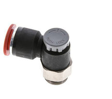 Vanne de régulation de débit Coude d'entrée 12 mm - G3/8'' Laiton/ Contre-écrou PA 66