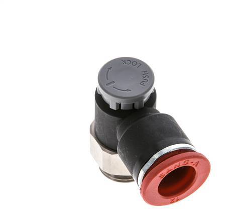 Vanne de régulation de débit Coude d'entrée 12 mm - G3/8'' Laiton/ Contre-écrou PA 66