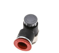 Vanne de régulation de débit Coude d'entrée 12 mm - G3/8'' Laiton/ Contre-écrou PA 66