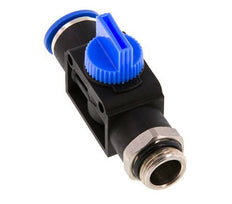 Vanne manuelle d'arrêt à 3/2 voies 12 mm - G3/8'' plastique/laiton Filetage côté ventilation