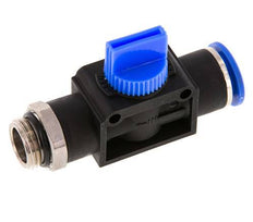 Vanne manuelle d'arrêt à 3/2 voies 12 mm - G3/8'' plastique/laiton Filetage côté ventilation