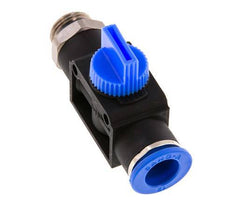 Vanne manuelle d'arrêt à 3/2 voies 12 mm - G3/8'' plastique/laiton Filetage côté ventilation