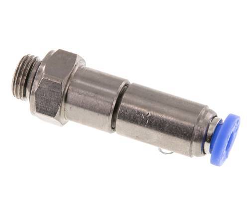 4mm & G1/8'' Quick Swivel Joint Push-In-Male Threads Laiton nickele/PBT NBR Rotatif