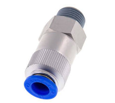 Clapet anti-retour à poussoir 12 mm et R1/2'' mâle en aluminium, filetage 0,2-10 bar (3-145psi) - tuyau flexible