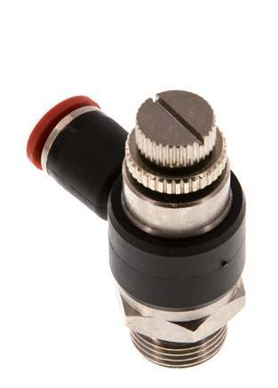 Flow Control Silencer Meter-In Elbow 8 mm - G3/8'' Brass/PA 66