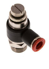 Coude d'entrée pour silencieux de contrôle de débit 8 mm - G3/8'' laiton/PA 66