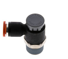 Vanne de régulation de débit Coude d'entrée 8 mm - R3/8'' Laiton/ Contre-écrou PA 66