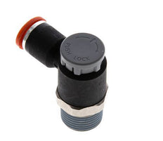 Vanne de régulation de débit Coude d'entrée 8 mm - R3/8'' Laiton/ Contre-écrou PA 66