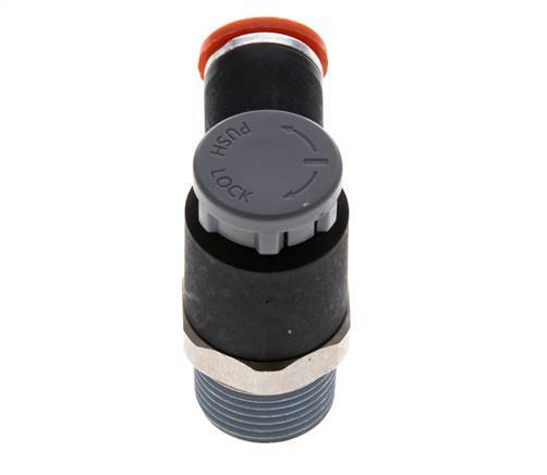 Vanne de régulation de débit Coude d'entrée 8 mm - R3/8'' Laiton/ Contre-écrou PA 66