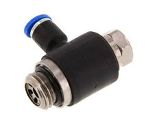 Coude de sortie de compteur pour silencieux 4 mm - G1/4'' laiton/PA 66 Vis fendue