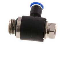 Coude de sortie de compteur pour silencieux 4 mm - G1/4'' laiton/PA 66 Vis fendue