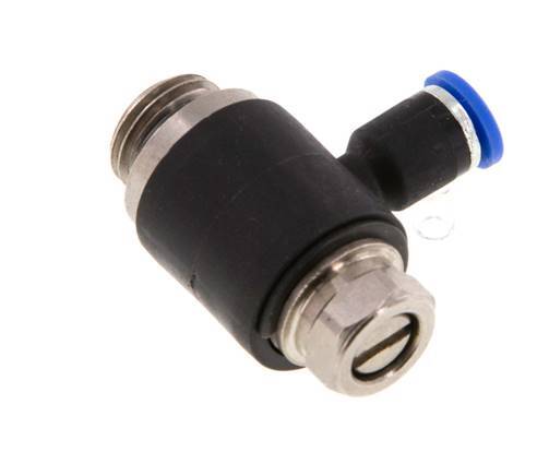 Coude de sortie de compteur pour silencieux 4 mm - G1/4'' laiton/PA 66 Vis fendue