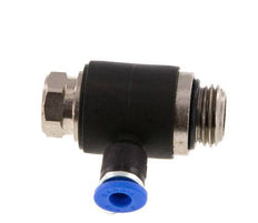 Coude de sortie de compteur pour silencieux 4 mm - G1/4'' laiton/PA 66 Vis fendue