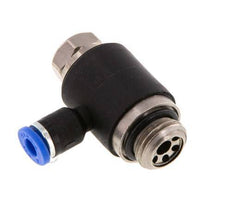 Coude de sortie de compteur pour silencieux 4 mm - G1/4'' laiton/PA 66 Vis fendue