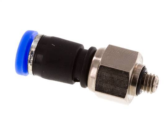 4mm & M5 Joint Tournant Filetages mâles Push-In Laiton Nickele/PBT NBR Rotatif
