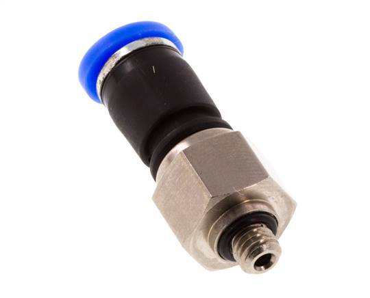 4mm & M5 Joint Tournant Filetages mâles Push-In Laiton Nickele/PBT NBR Rotatif