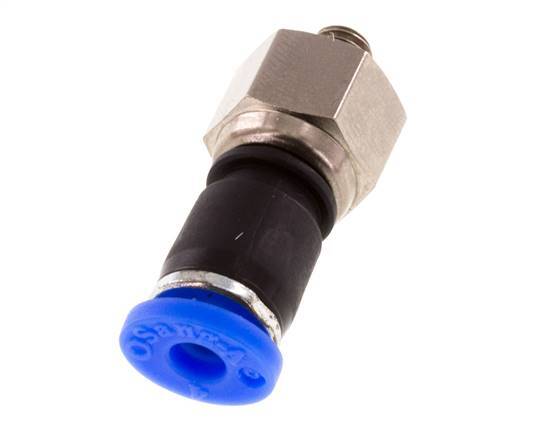 4mm & M5 Joint Tournant Filetages mâles Push-In Laiton Nickele/PBT NBR Rotatif