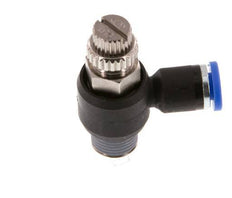 Coude de sortie de compteur du silencieux Flow Control 4 mm - R1/8'' laiton/PA 66