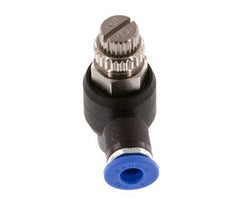 Coude de sortie de compteur du silencieux Flow Control 4 mm - R1/8'' laiton/PA 66