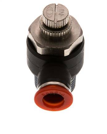 Coude d'entrée pour silencieux de contrôle de débit 10 mm - R1/2'' laiton/PA 66