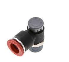 Vanne de régulation de débit Coude d'entrée 12 mm - R3/8'' Laiton/ Contre-écrou PA 66