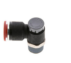 Vanne de régulation de débit Coude d'entrée 12 mm - R3/8'' Laiton/ Contre-écrou PA 66