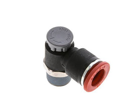 Vanne de régulation de débit Coude d'entrée 12 mm - R3/8'' Laiton/ Contre-écrou PA 66