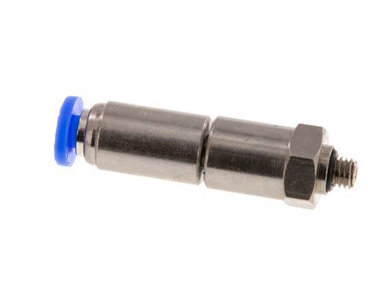 joint tournant rapide 4mm & M5 Filets mâles à enfoncer Laiton nickele/PBT NBR Rotatif
