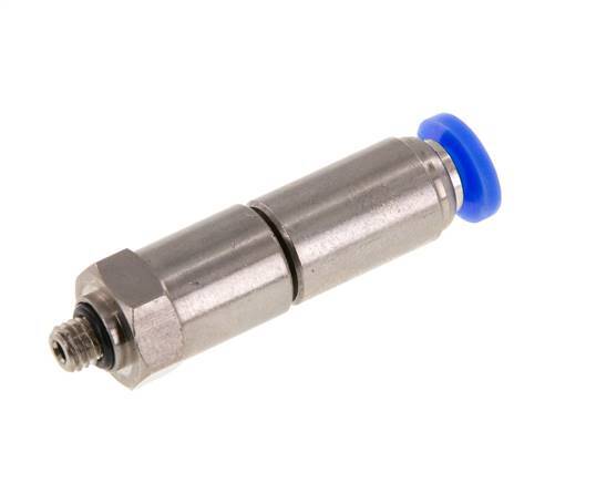 joint tournant rapide 4mm & M5 Filets mâles à enfoncer Laiton nickele/PBT NBR Rotatif