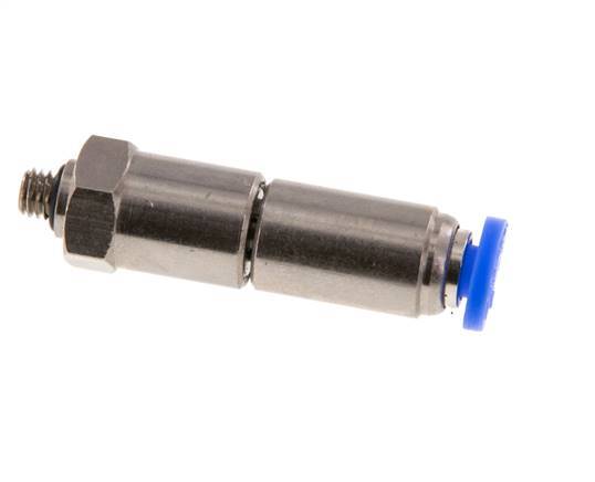 joint tournant rapide 4mm & M5 Filets mâles à enfoncer Laiton nickele/PBT NBR Rotatif